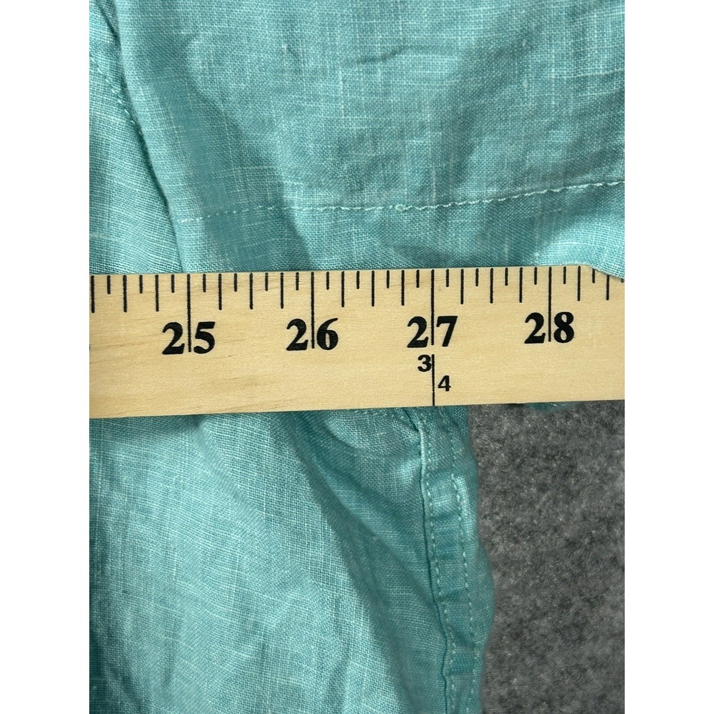 Tommy Bahama Men's 100% Linen Button Front Shirt Aqua Blue XXL Island Casual - Picture 7 of 7